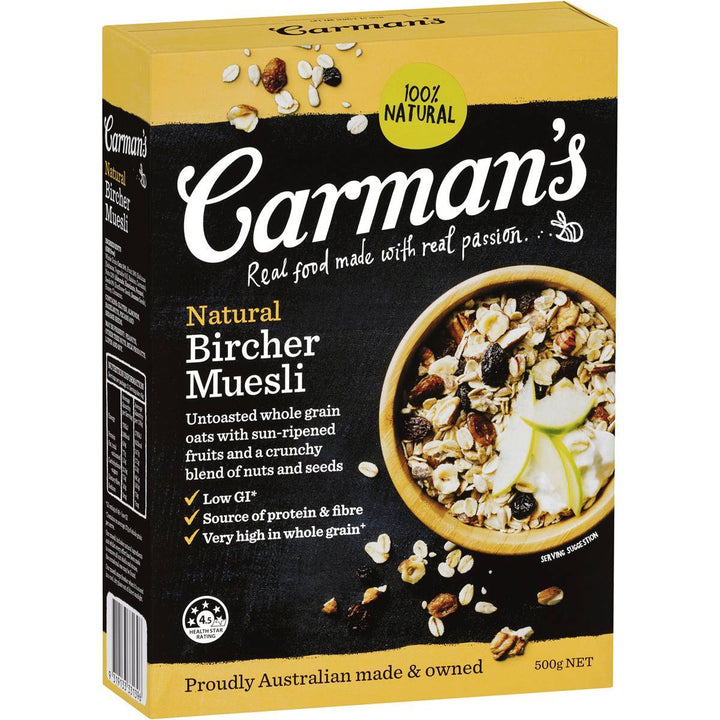 Carman's Muesli: Natural Bircher 500g | Carman's Kitchen
