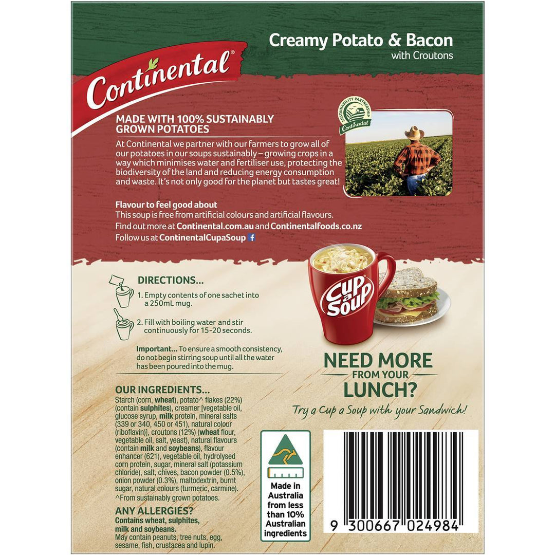Continental Cup A Soup: Creamy Potato & Bacon With Croutons | Continental