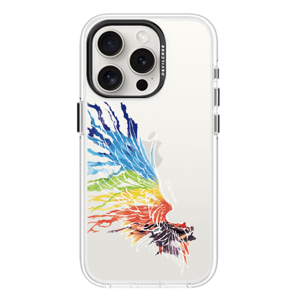 彩繪手機殼 - 彩虹和平翅膀(左白) | 惡魔防摔殼(標準版)