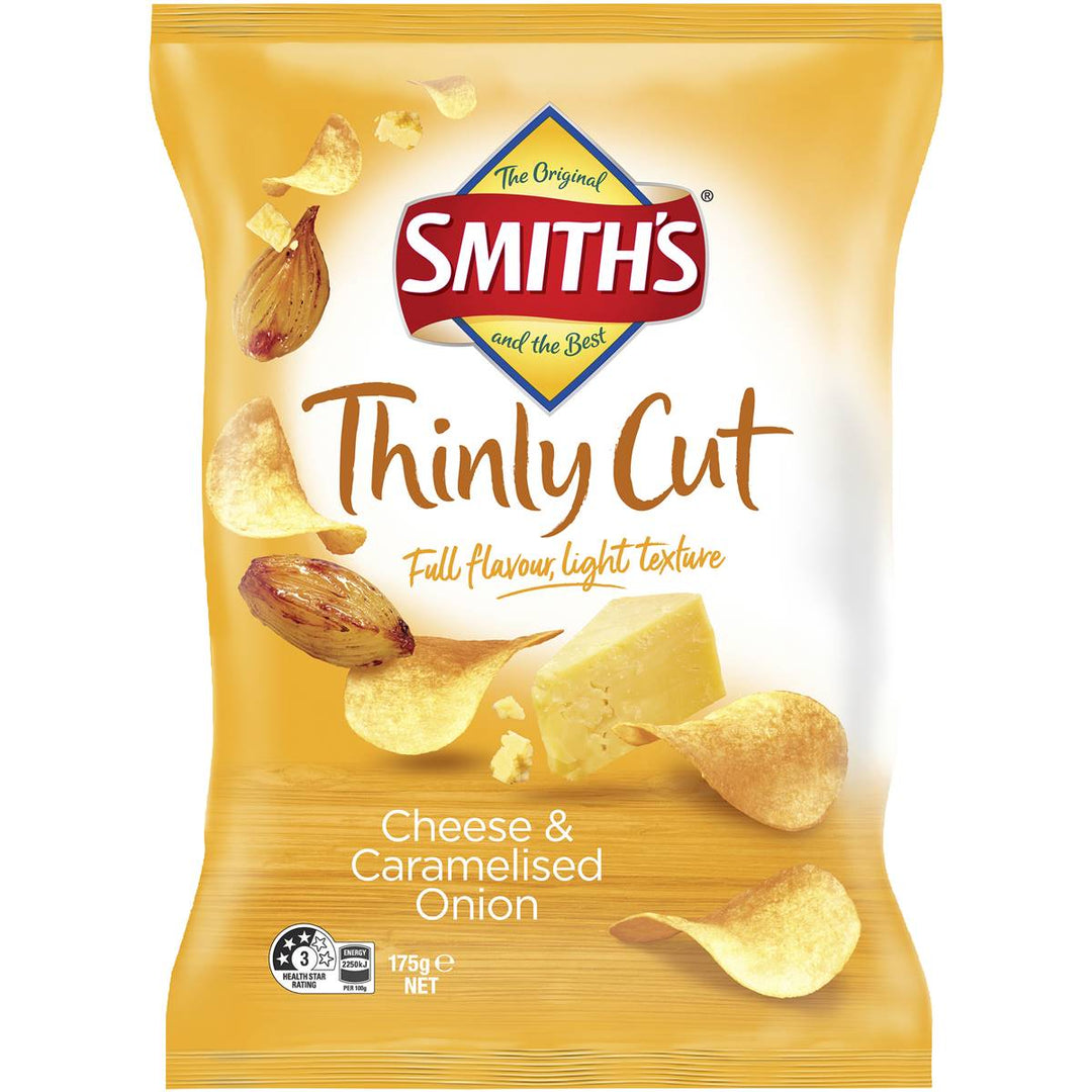 Smith's Thinly Cut Potato Chips Cheese & Caramelised Onion