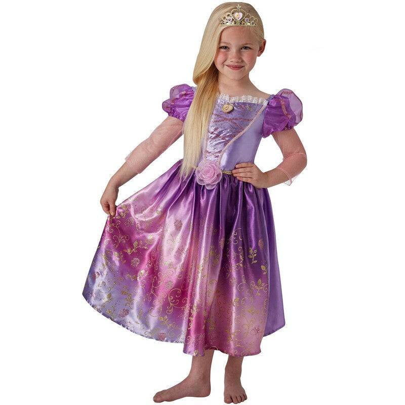 Disney Princess Girl's Rapunzel Rainbow Deluxe Costume - Size 6-8