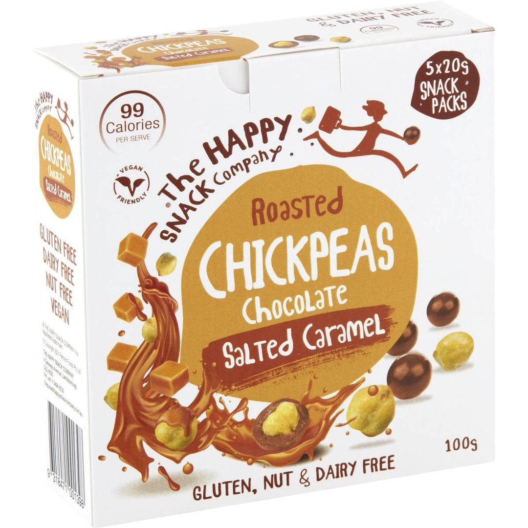 The Happy Snack Company Chickpeas Choc Salted Caramel 5 Pack