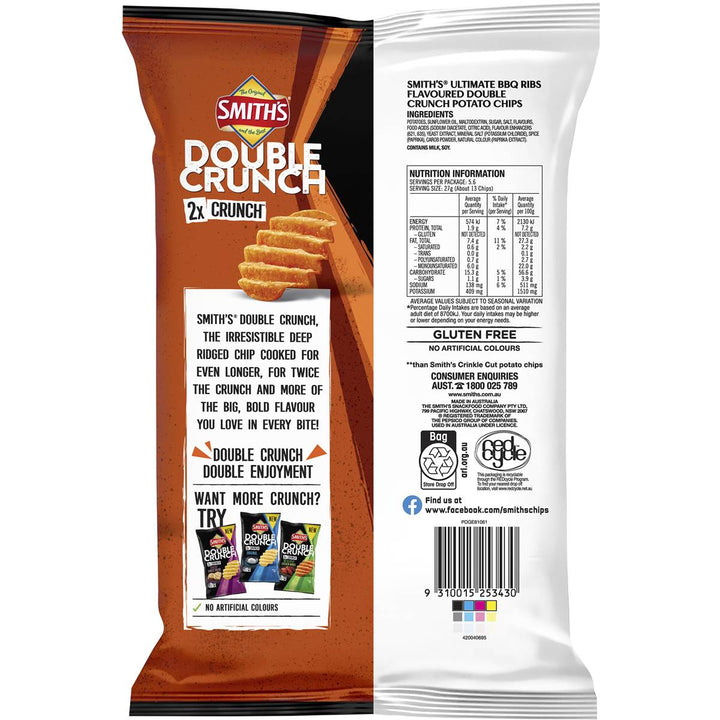 Smith's Double Crunch Potato Chips Ultimate Bbq Ribs