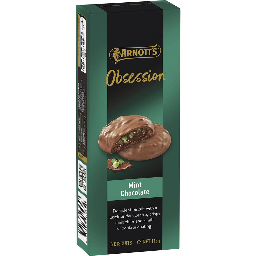 Arnott's Obsession Mint Chocolate Biscuits 115g