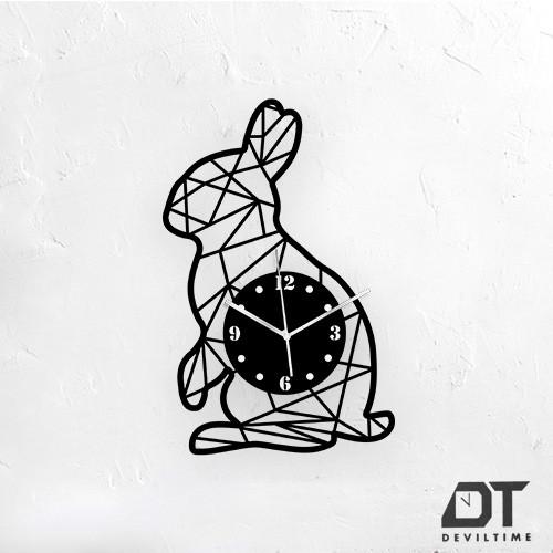 幾何動物系列 時鐘 - 幾何兔
