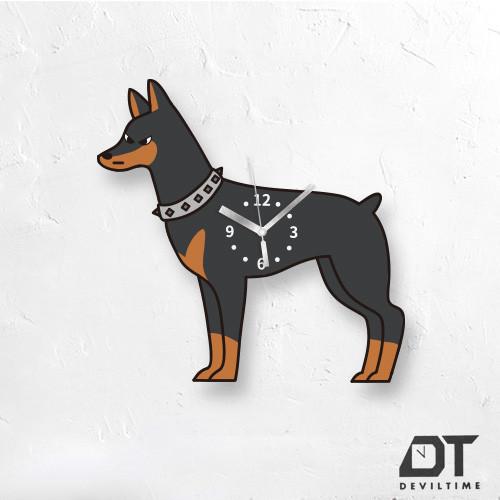 PET UNION系列 時鐘 - 杜賓犬