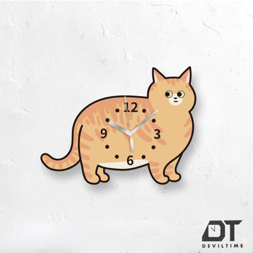 PET UNION系列 時鐘 - 胖橘貓