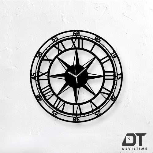 復古系列 時鐘 - 指南針