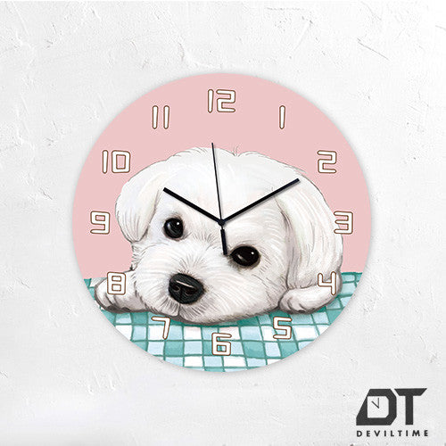 大頭動物系列 時鐘 - 馬爾濟斯趴毯毯DEVILTIME 時鐘 | DEVILCASE 香港 | AnnaShopaholic