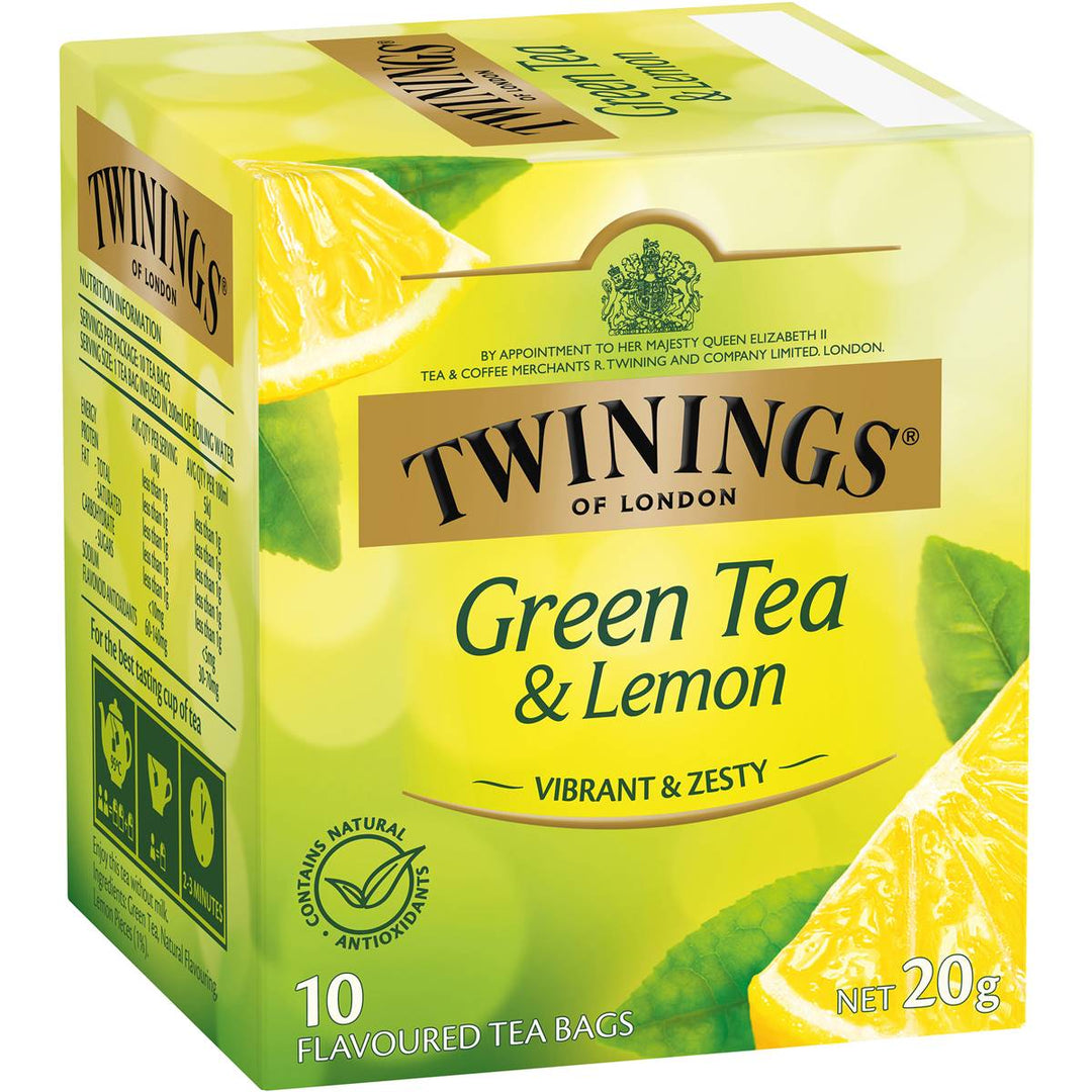 Twinings Green Tea & Lemon Tea Bags 10 Pack | 澳洲代購