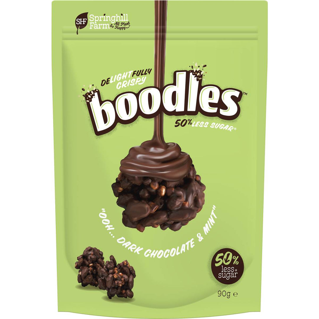 Boodles 50% Less Sugar Dark Chocolate & Mint 90g