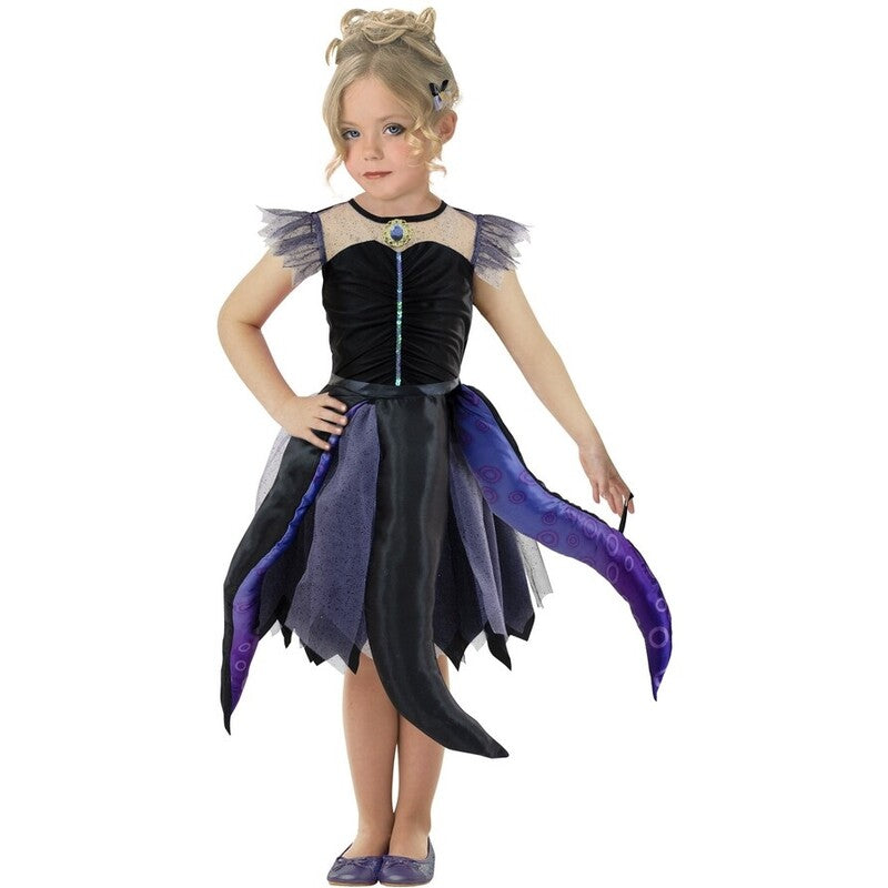 Disney Girl's Ursula Deluxe Costume: 6-8 Years