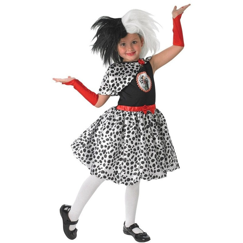 Disney Cruella: De Vil Deluxe Girl's Costume: 5-6 Years