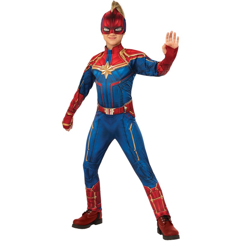 Marvel Captain Marvel Deluxe Hero Suit Size 6-8