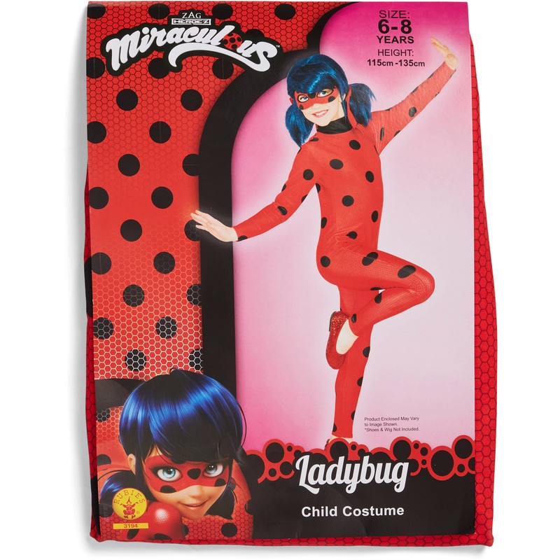 Miraculous Kids Ladybug Costume: 6-8 Years