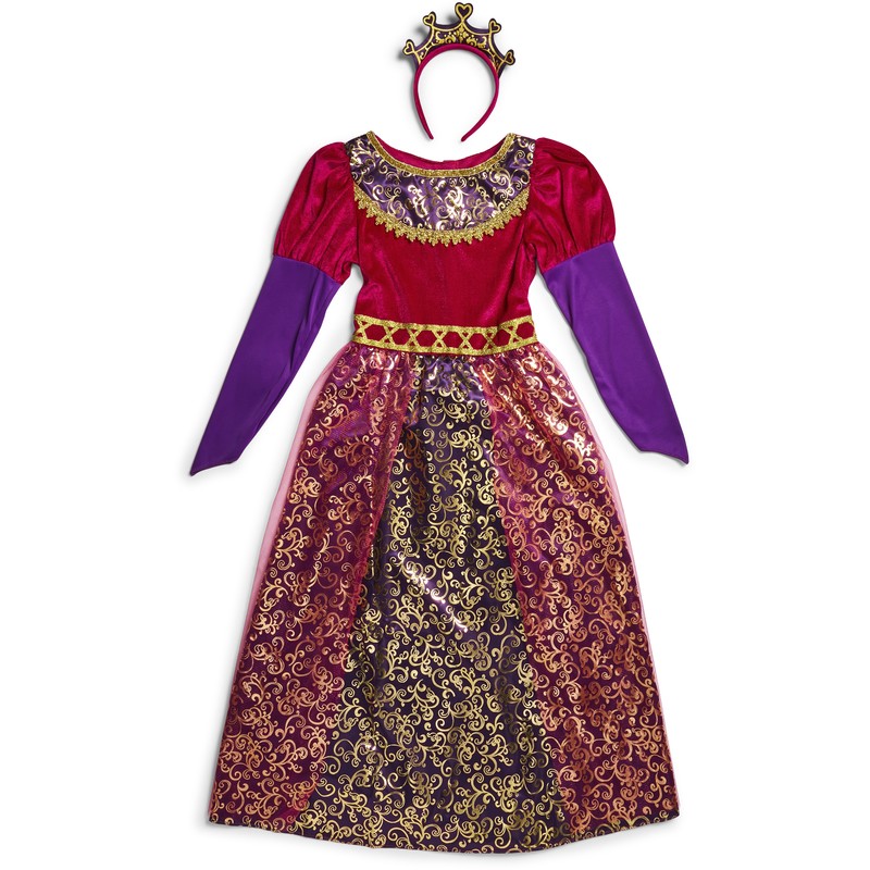 Kids Medieval Princess Costume w/ Headband Set: 5-7 Years
