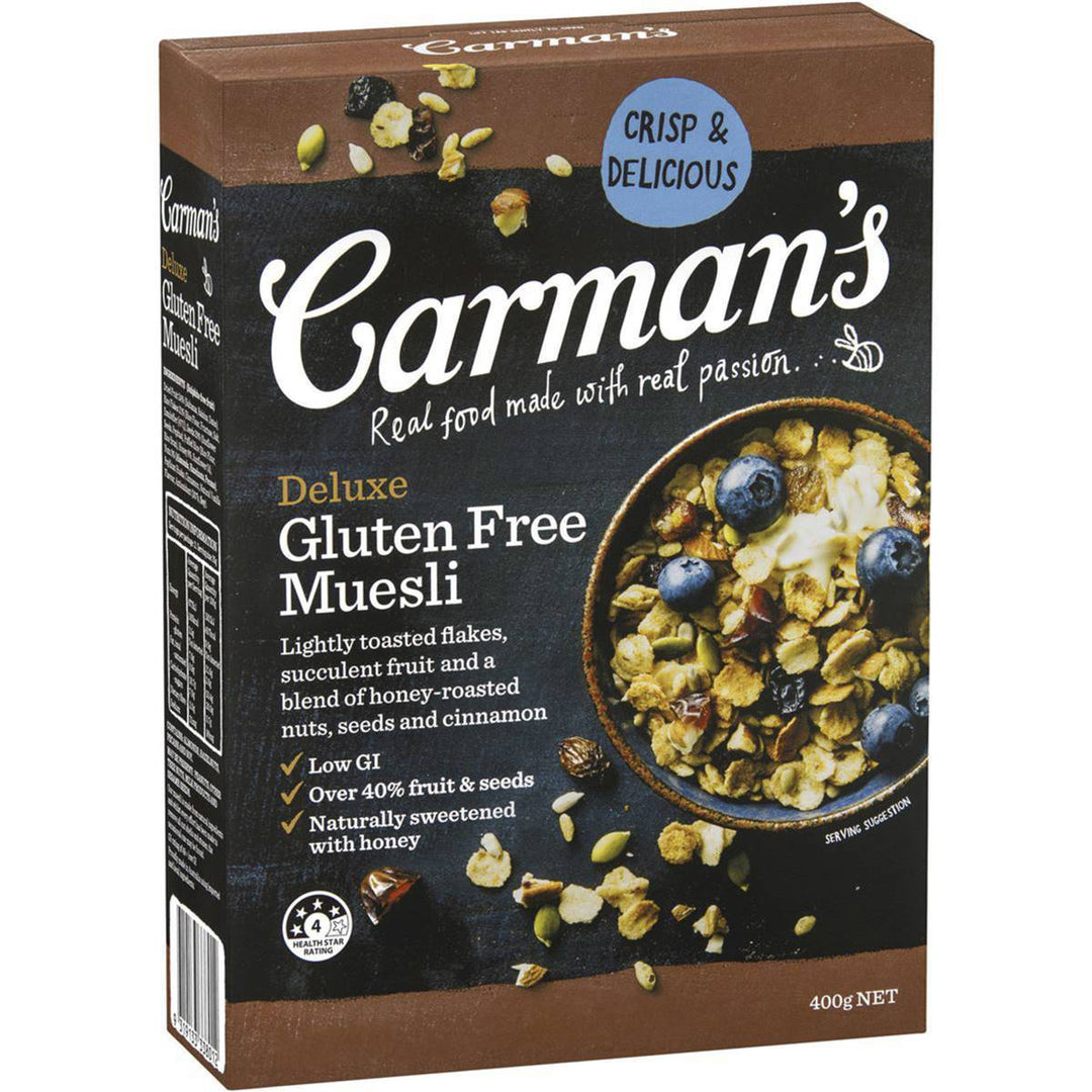 Carman's Muesli: Deluxe Gluten Free 400g | Carman's Kitchen