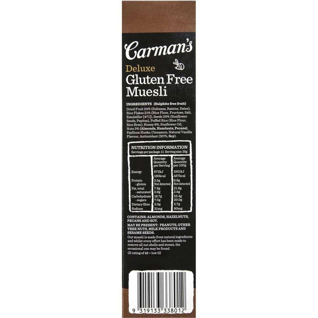 Carman's Muesli: Deluxe Gluten Free 400g | Carman's Kitchen