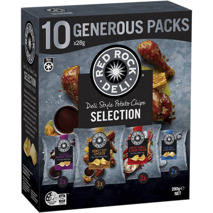 Red Rock Deli Potato Chips: Classic - 10 Generous Packs