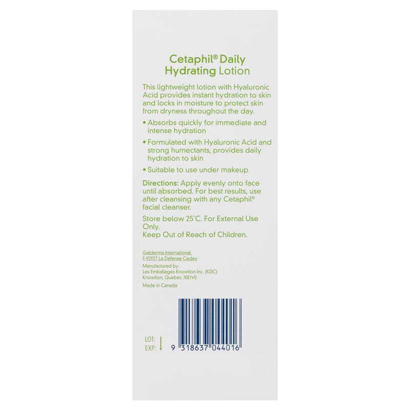 Cetaphil Face Daily Hydrating Lotion with Hyaluronic Acid 88ml | 澳洲代購 | 空運到港