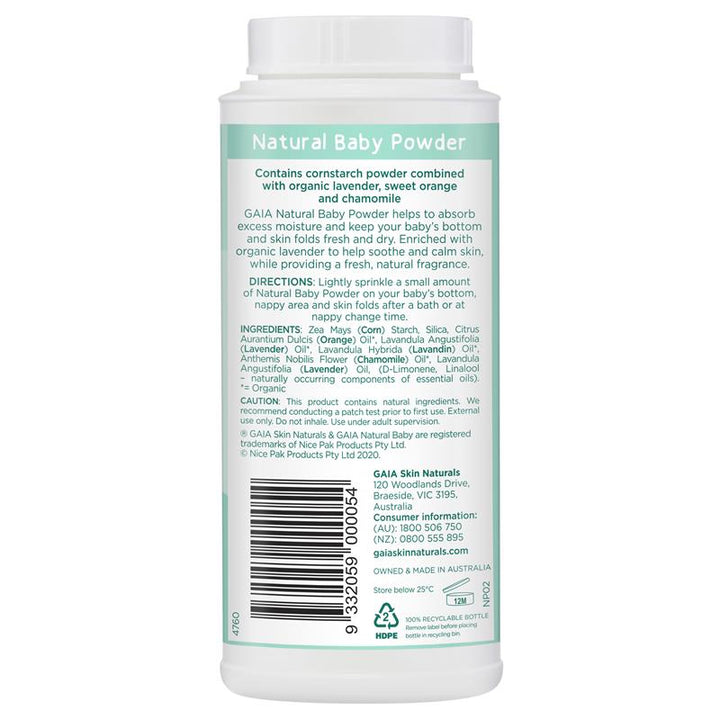 Gaia Natural Baby Powder 100g