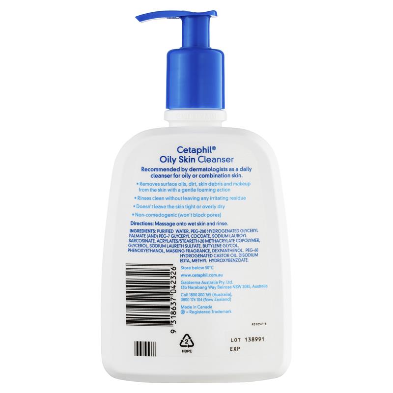 Cetaphil Oily Skin Cleanser 500ml | 澳洲代購 | 空運到港