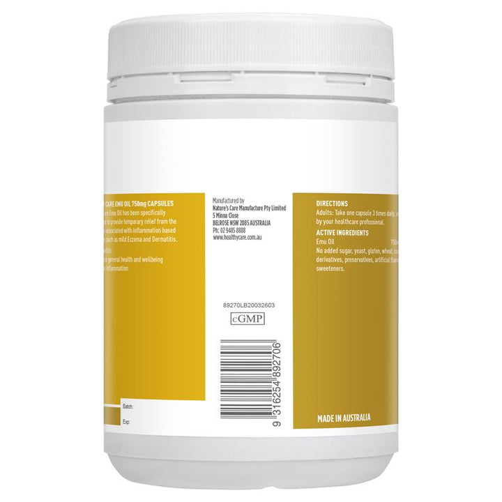 Healthy Care Emu Oil 750mg 300 Capsules