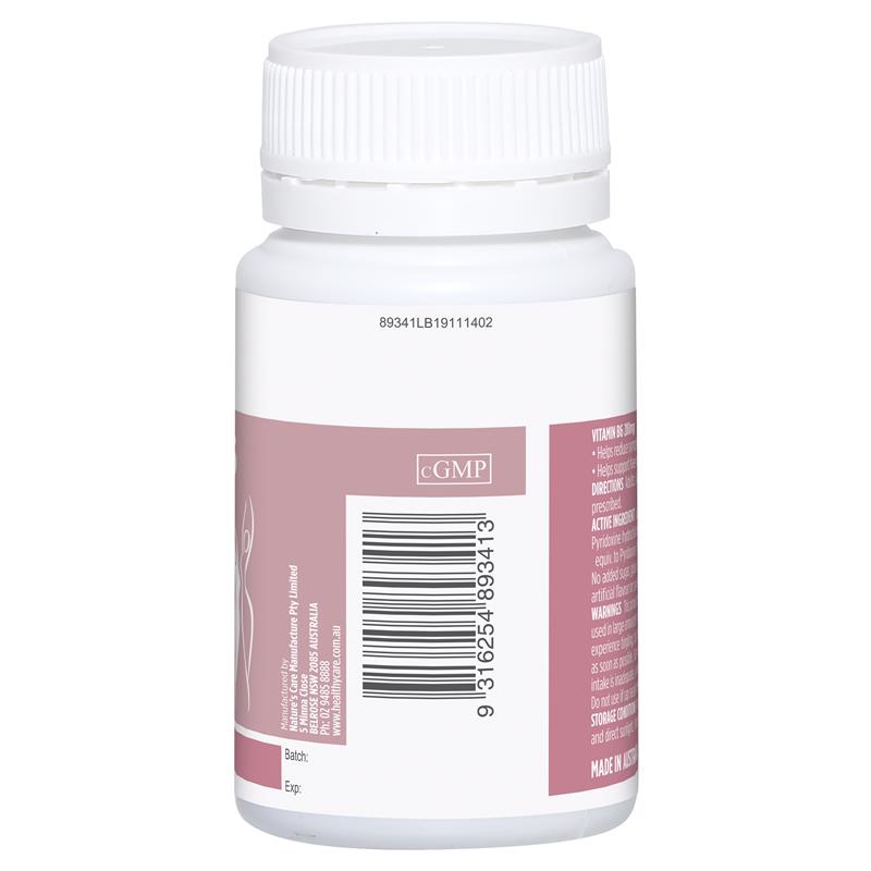 Healthy Care Vitamins B6 200mg 60 Tablets