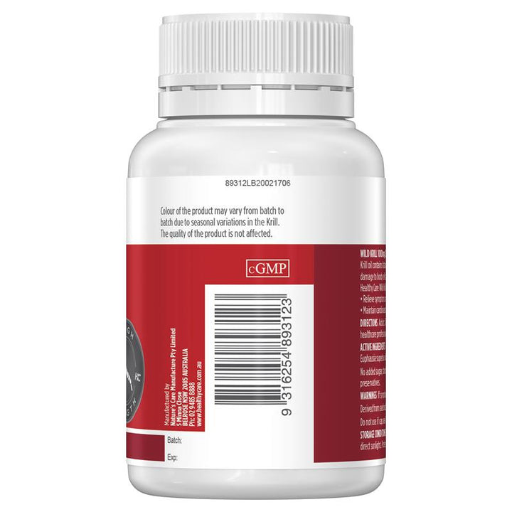 Healthy Care Wild Krill 1000mg 30 Capsules