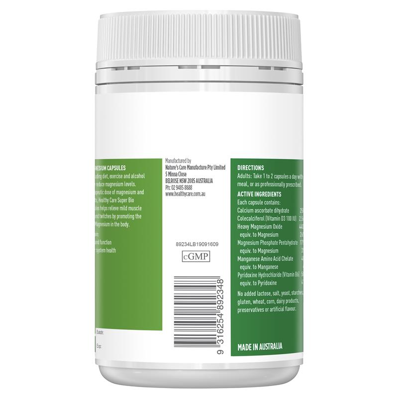 Healthy Care Super Bio Magnesium 100 Capsules