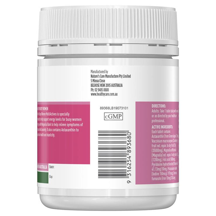 Healthy Care Multi Actives Made for Busy Women 60 Tablets