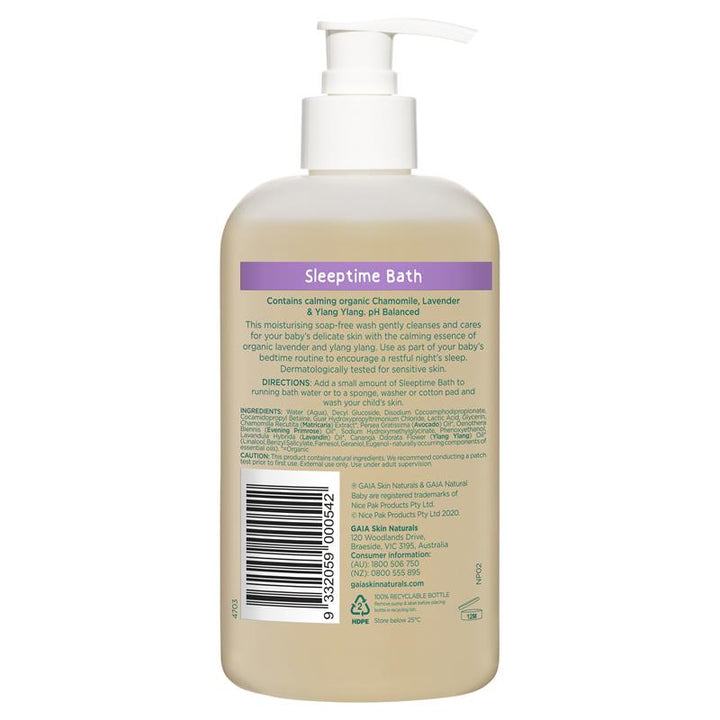 Gaia Natural Baby Sleeptime Bath Wash 500ml