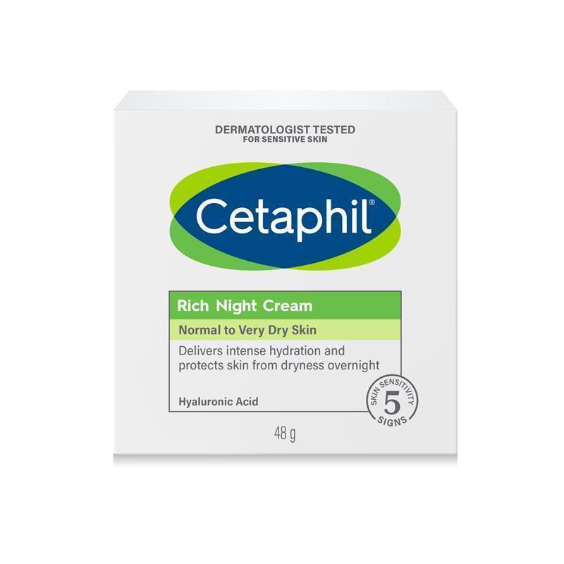 Cetaphil Face Rich Hydrating Night Cream with Hyaluronic Acid 48g | 澳洲代購 | 空運到港