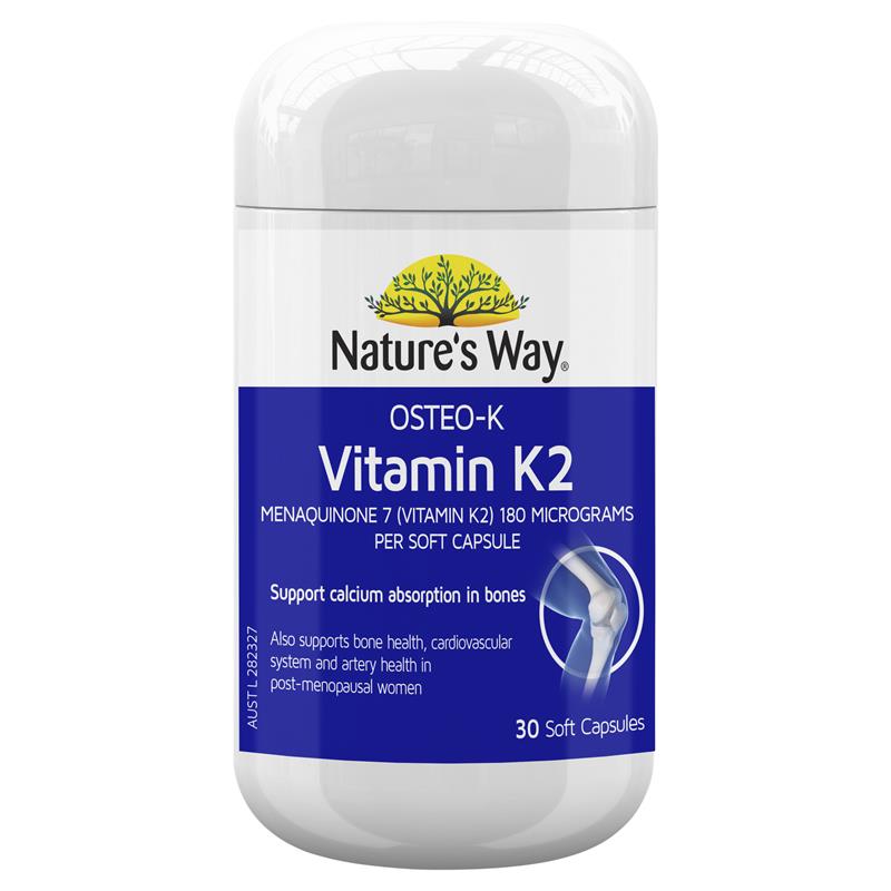 Nature's Way Osteo-K Vitamin K2 180mcg 30 Soft Capsules