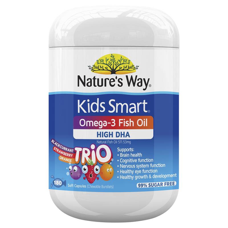 Nature's Way Kids Smart Omega-3 Fish Oil Trio 180 Capsules