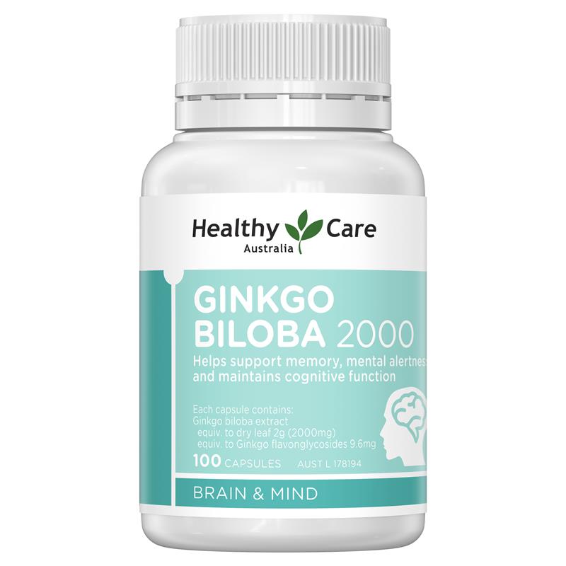 Healthy Care Ginkgo Biloba 2000 100 Capsules | 澳洲代購 | 空運到港