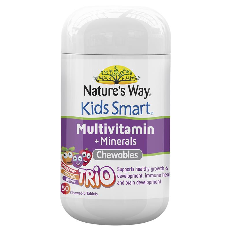 Nature's Way Kid Smart Multi Trio Chewables 50 Tablets