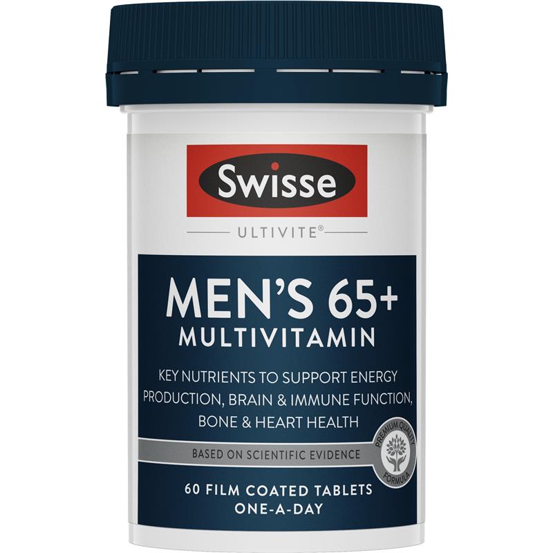 Swisse Ultivite Men's 65+ Multivitamin 60 Tablets | 澳洲代購 | 空運到港