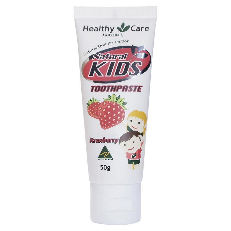 Healthy Care Natural Kids Toothpaste Organic Strawberry Flavour 50g | 澳洲代購 | 空運到港