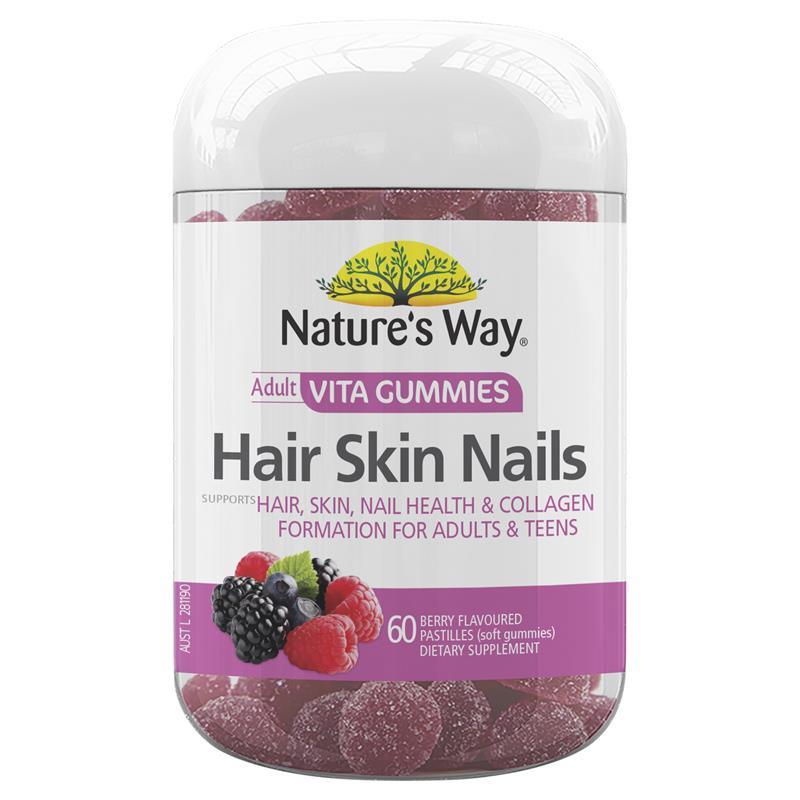 Nature's Way Vita Gummies Hair Skin Nail 60 Gummies
