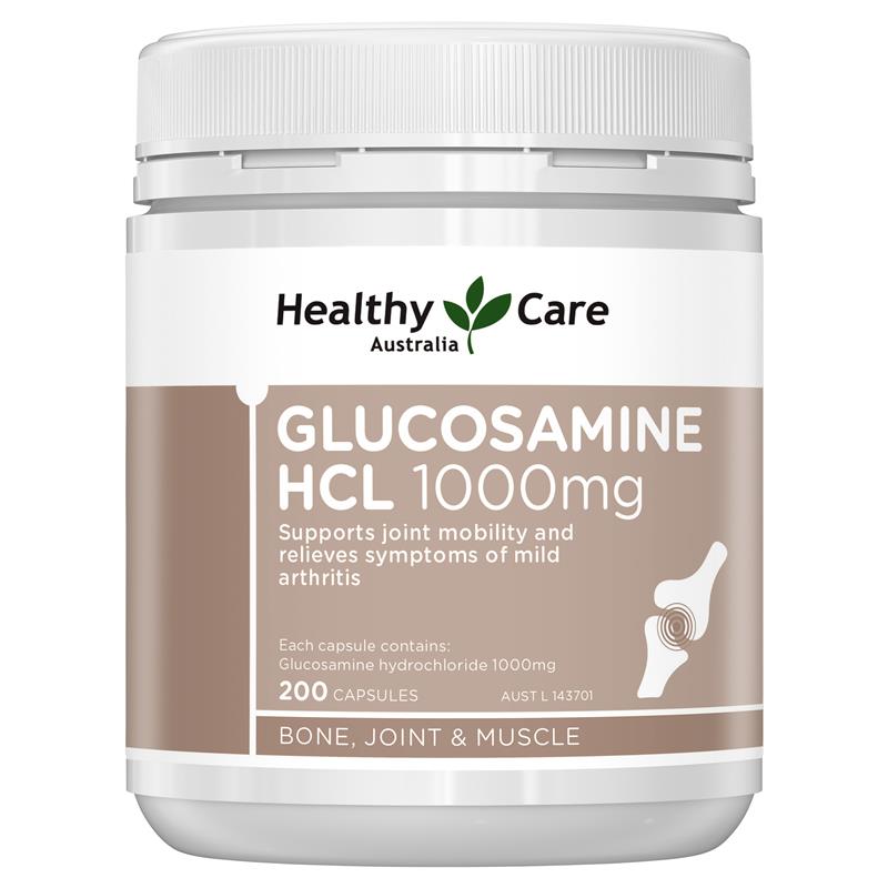 Healthy Care Glucosamine HCL 1000mg 200 Capsules | 澳洲代購 | 空運到港