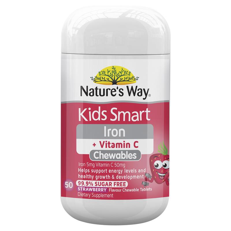 Nature's Way Kids Smart Iron Chewable 50 Tablets