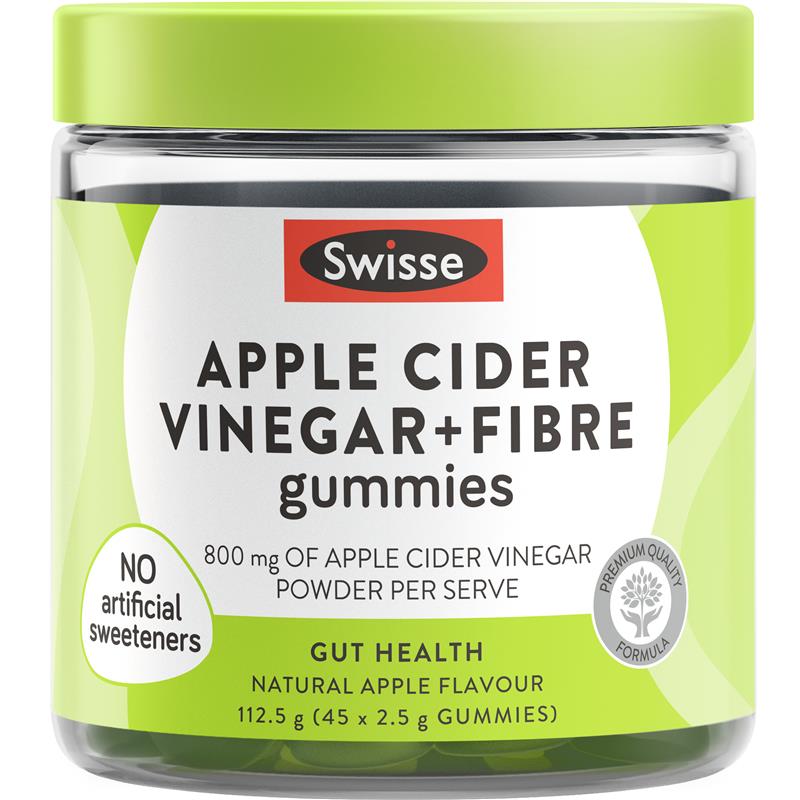 Swisse Apple Cider Vinegar & Fibre Gummies 45 Pack | 澳洲代購 | 空運到港