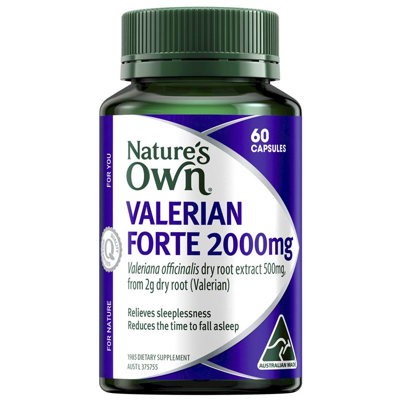 Nature's Own Valerian Forte 2000mg 60 Capsules | 澳洲代購 | 空運到港