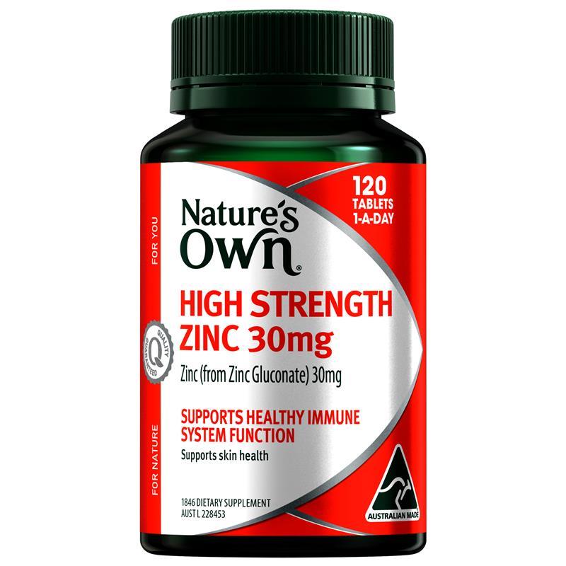 Nature's Own High Strength Zinc 30mg 120 Tablets | 澳洲代購 | 空運到港