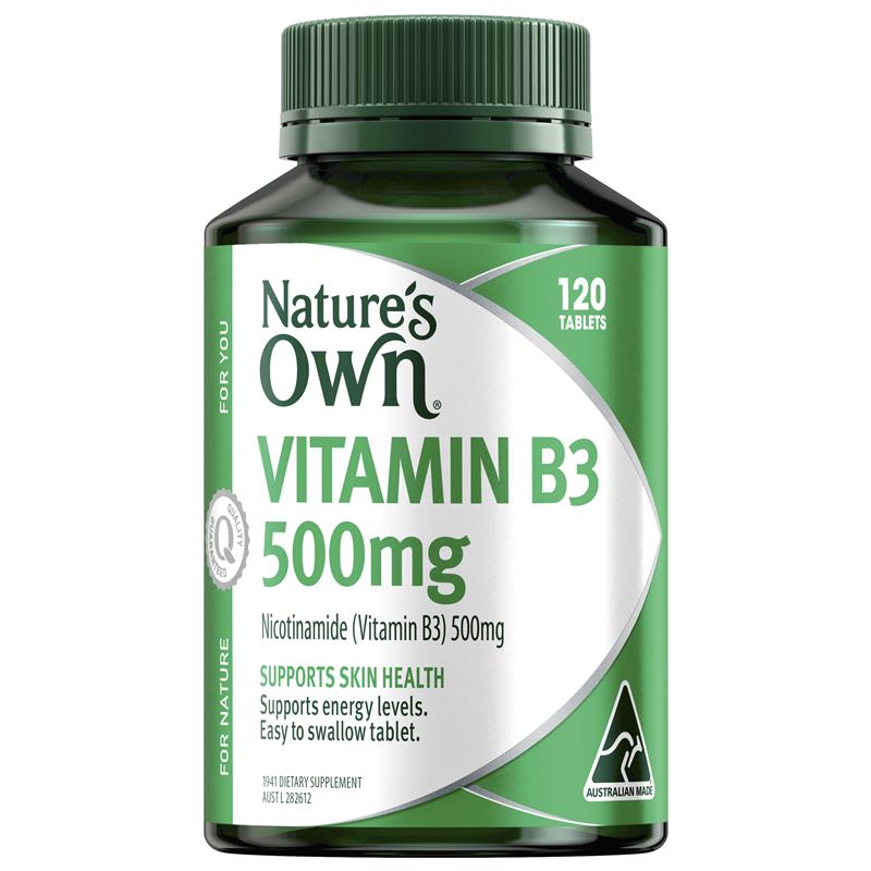 Nature's Own Vitamin B3 500mg 120 Tablets | 澳洲代購 | 空運到港