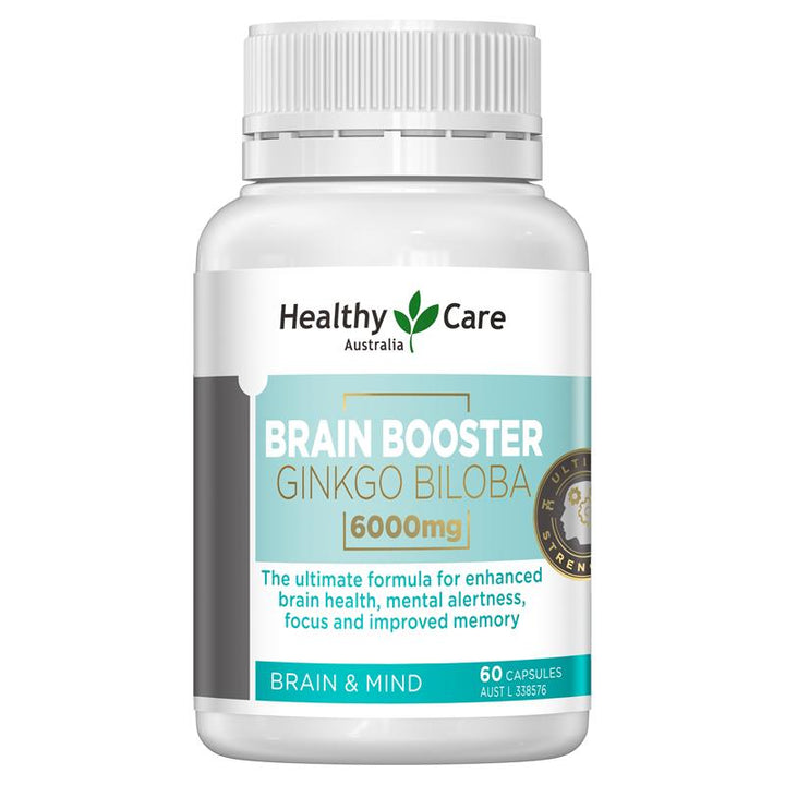 Healthy Care Brain Booster Ginkgo Biloba 6000mg 60 Capsules | 澳洲代購 | 空運到港