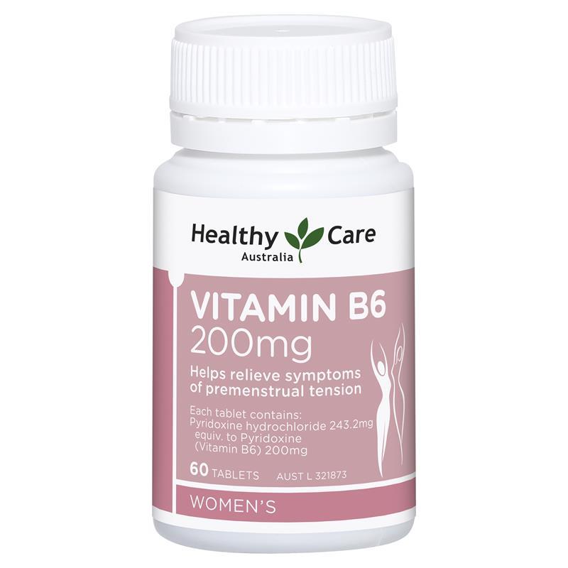 Healthy Care Vitamins B6 200mg 60 Tablets | 澳洲代購 | 空運到港