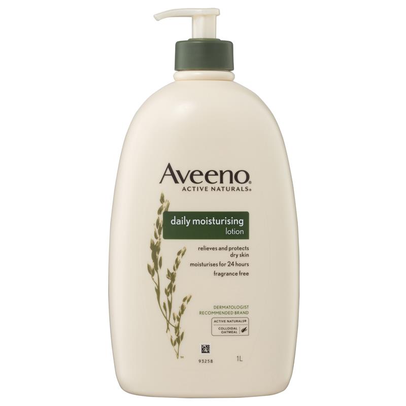 Aveeno Active Naturals Daily Moisturising Fragrance Free Body Lotion 1 Litre | 澳洲代購 | 空運到港