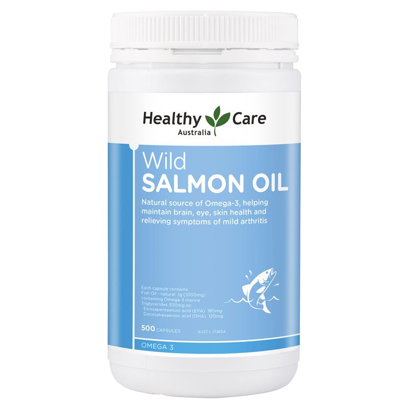 Healthy Care Wild Salmon Oil 1000mg 500 Capsules | 澳洲代購 | 空運到港